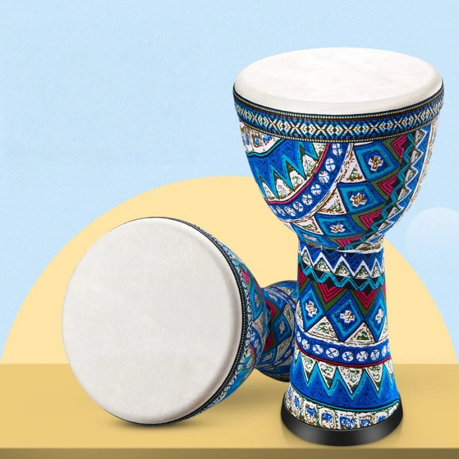 OUCEY 8 Inch Djembe Hand Drum with Strap for Rhythm, Learning & Portable Percussion