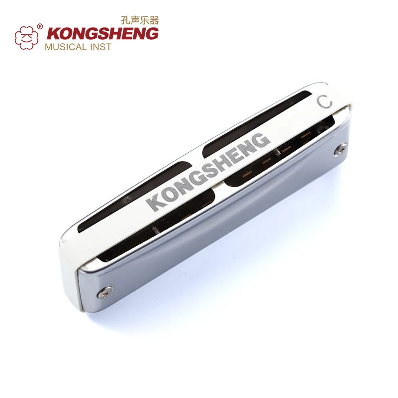 KONGSHENG 10-Hole Diatonic Harmonica for Blues, Folk & Beginner Music