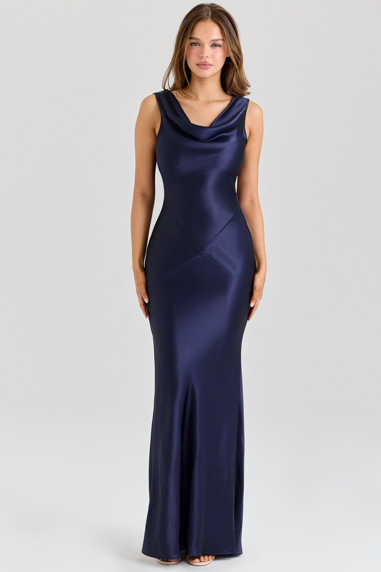 Off-Shoulder Fitted Chiffon Dress for Elegant & Romantic Occasions by BYMANYC New York.