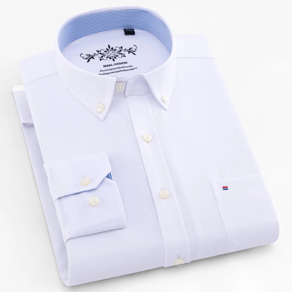 Men’s Long-Sleeve Oxford Button-Down Shirt