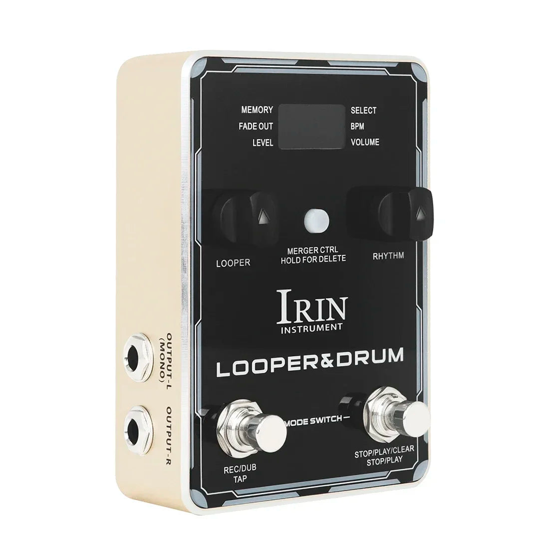 IRIN Guitar Looper & Drum Machine Pedal – 100 Rhythms with Phrase Loop & Metronome