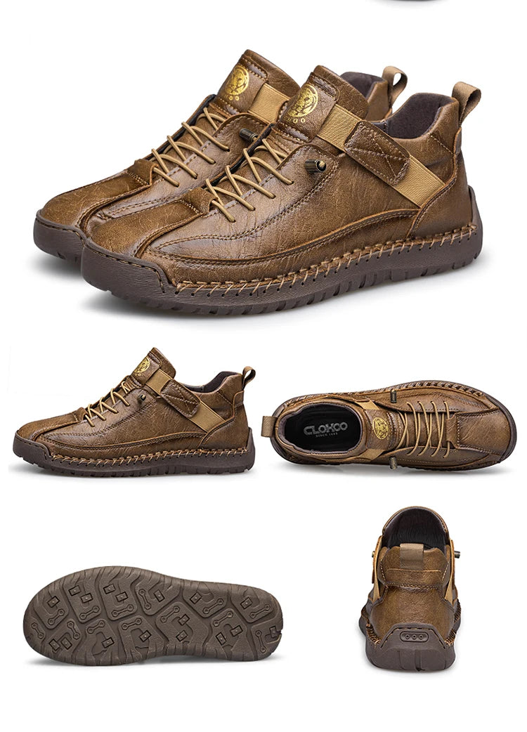 CLOHOO Men’s High-Top Suede Boots for Hiking, Walking & Everyday Support