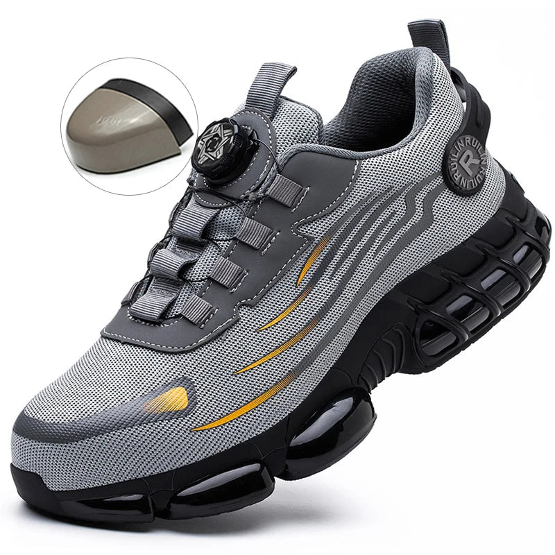 LEOSOXS Lightweight Safety Work Shoes – Steel Toe Industrial Sneakers