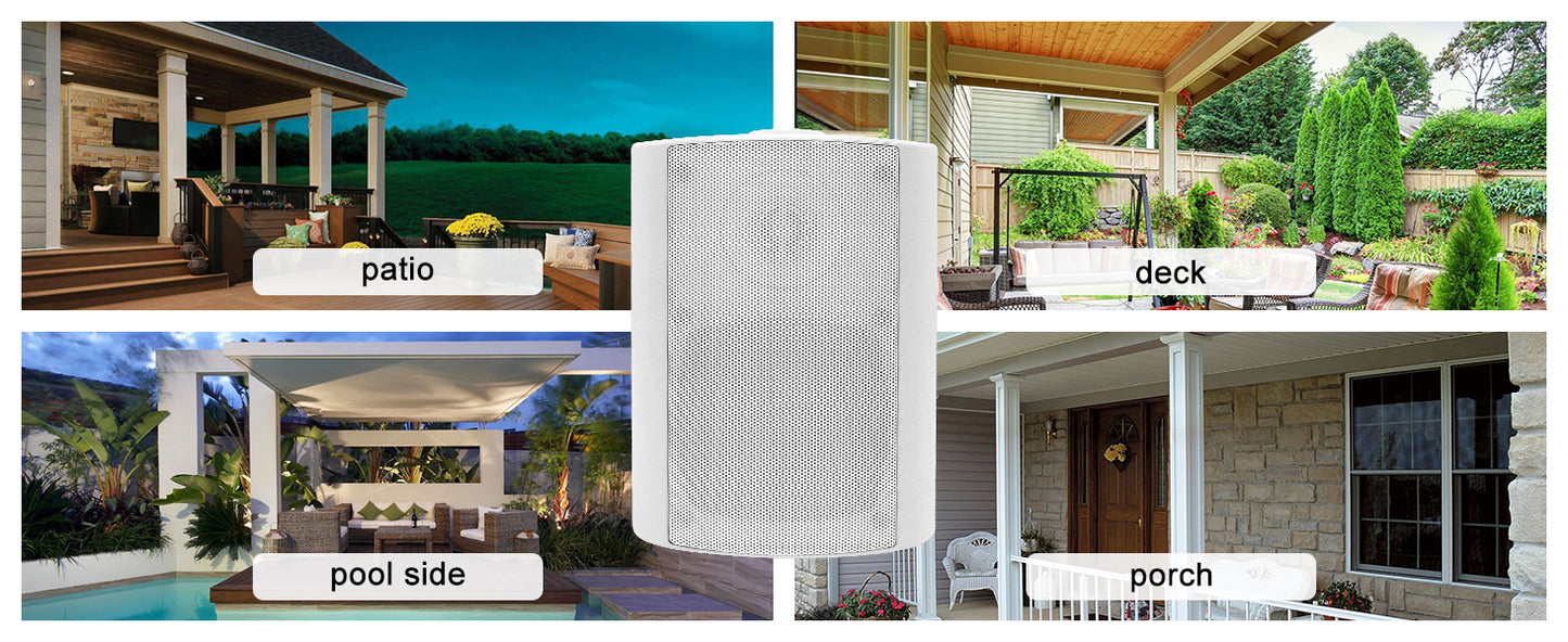 Herdio 4'' Passive Indoor/Outdoor Speakers With 200W