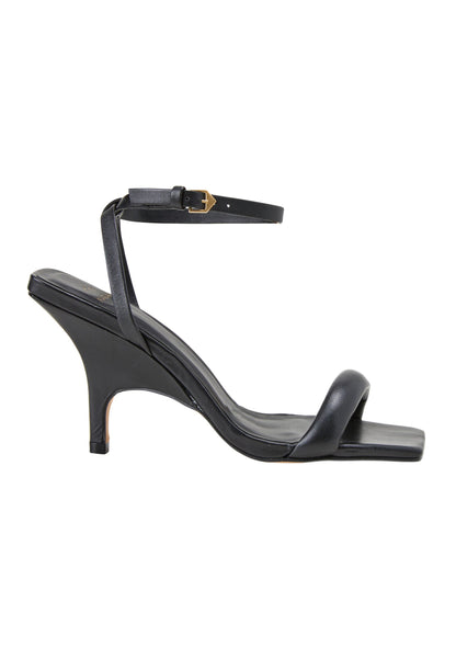 White Leather Ankle Strap High Heel Sandals (9cm) for Elegant & Versatile Styling