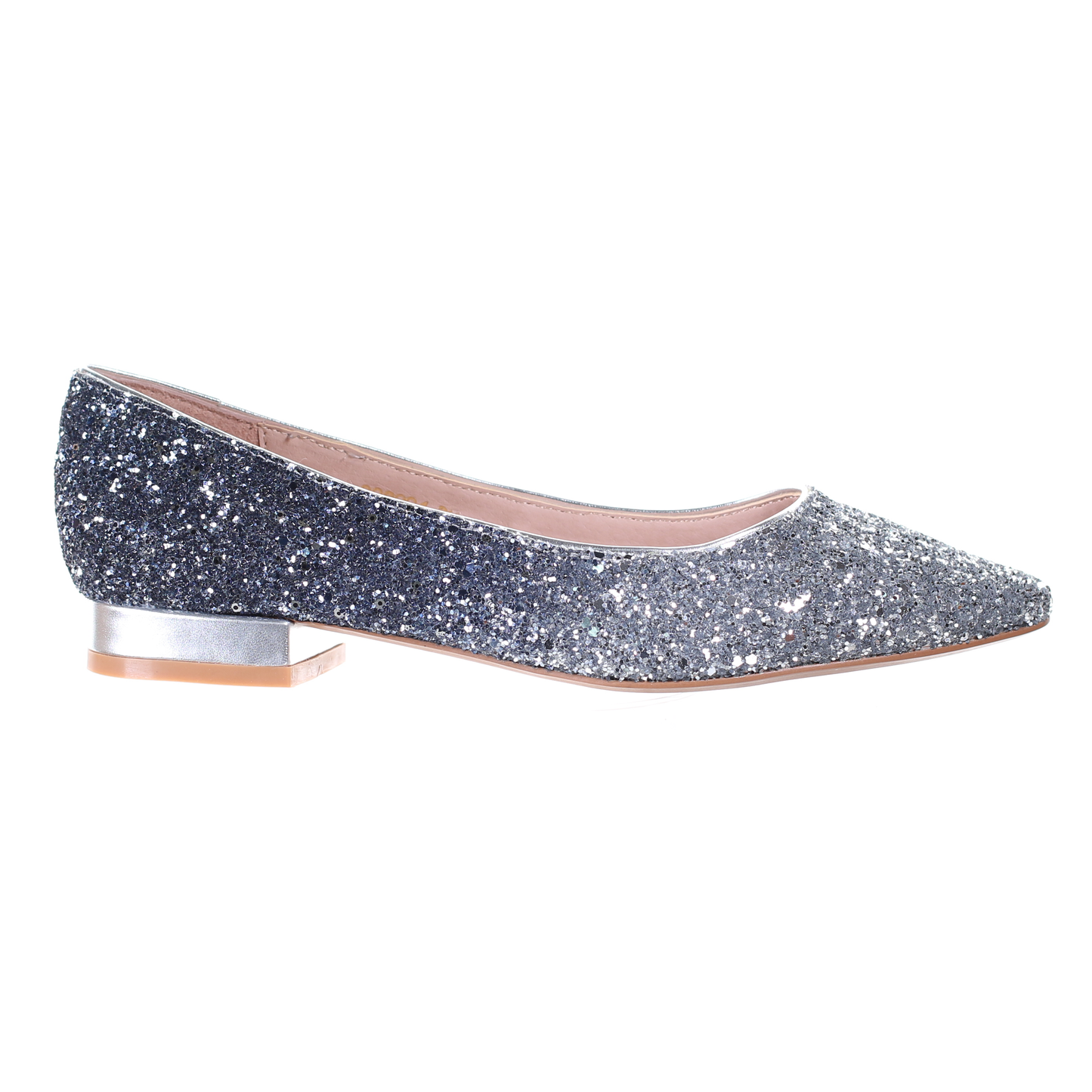 Blue Glitter Pointed Toe Ballet Flats for Everyday & Occasion Wear