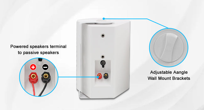 Herdio 4'' Passive Indoor/Outdoor Speakers With 200W