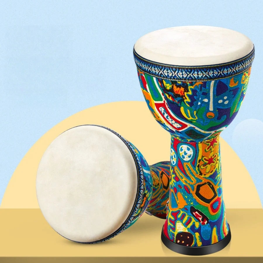 OUCEY 8 Inch Djembe Hand Drum with Strap for Rhythm, Learning & Portable Percussion