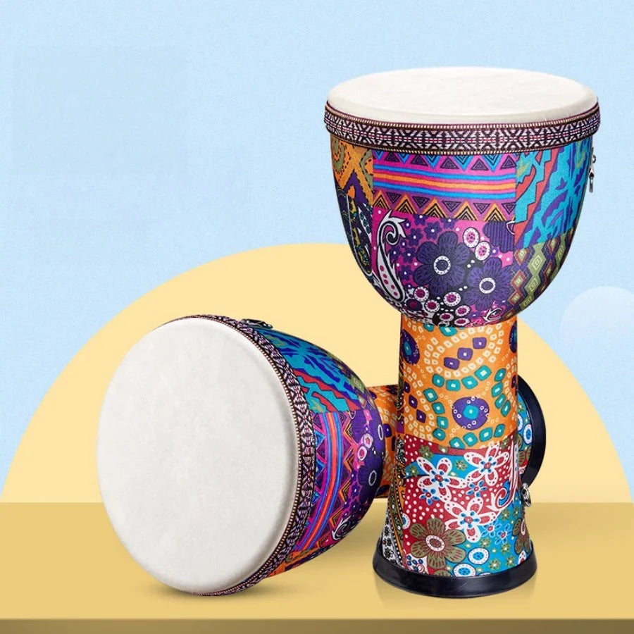 OUCEY 8 Inch Djembe Hand Drum with Strap for Rhythm, Learning & Portable Percussion