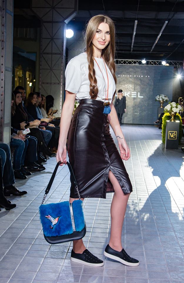 Faux Leather Buttoned Midi Skirt