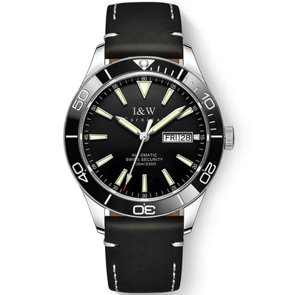 I&W Green Dial Automatic Sports Watch – Bold Diver-Style Mechanical Watch