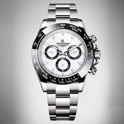 DIDUN Men’s Automatic Sports Watch – Ceramic Bezel Mechanical Luxury Style Chronograph
