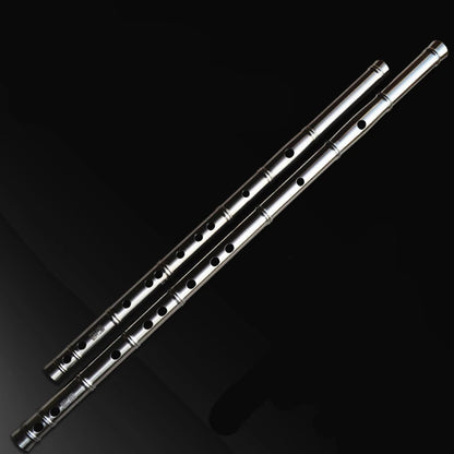 Titanium Chinese Dizi Flute – Professional Transverse Bamboo-Style Metal Flute (C/D/E/F/G Keys)