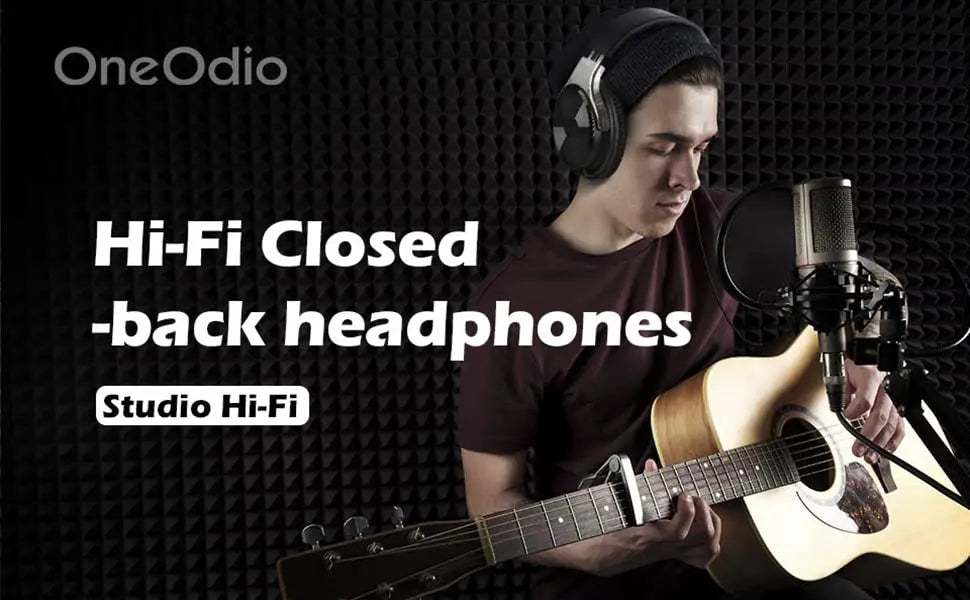Oneodio Studio HiFi 3.5/6.35mm Professional Wired Monitor Over-Ear Headphones
