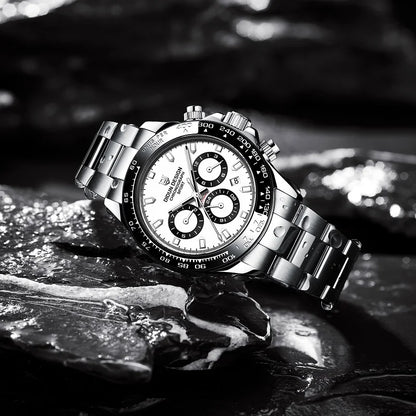DIDUN Men’s Automatic Sports Watch – Ceramic Bezel Mechanical Luxury Style Chronograph