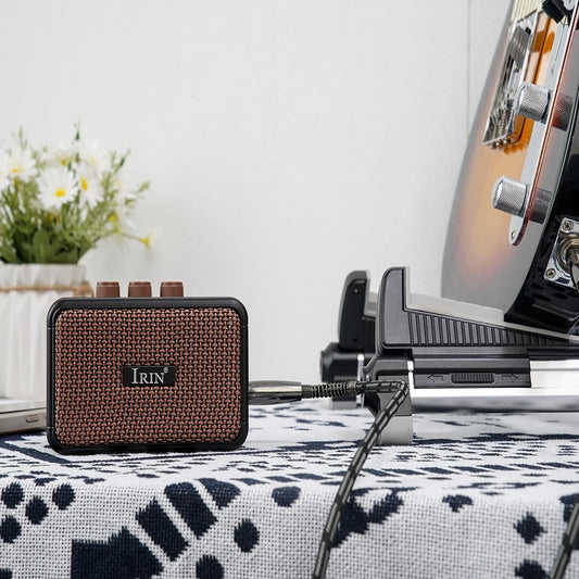 IRIN Portable Rechargeable Mini Guitar Amp with Bluetooth for Outdoor & Home Practice
