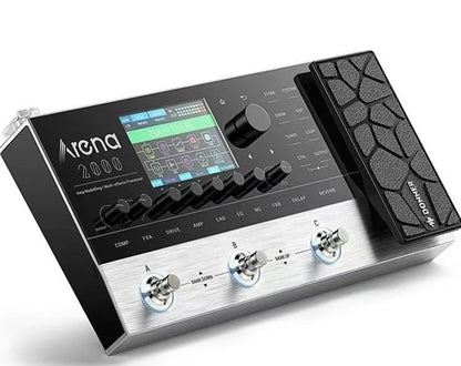 Donner Arena2000 All-in-One Practice Pedal – Guitar Effects with Built-In Looper & Drum Machine