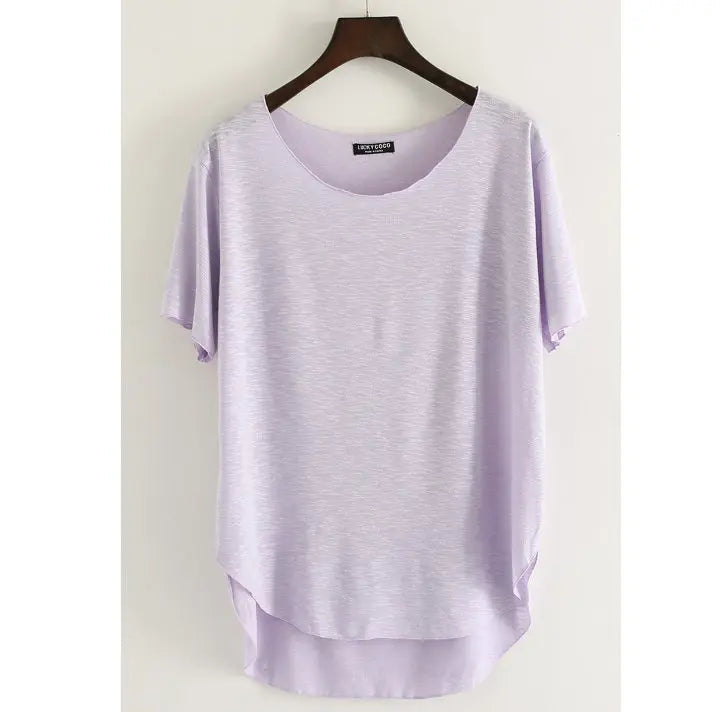 AIDAYOU Women’s Bamboo Round Neck T-Shirt for Cooling Comfort & Everyday Wear