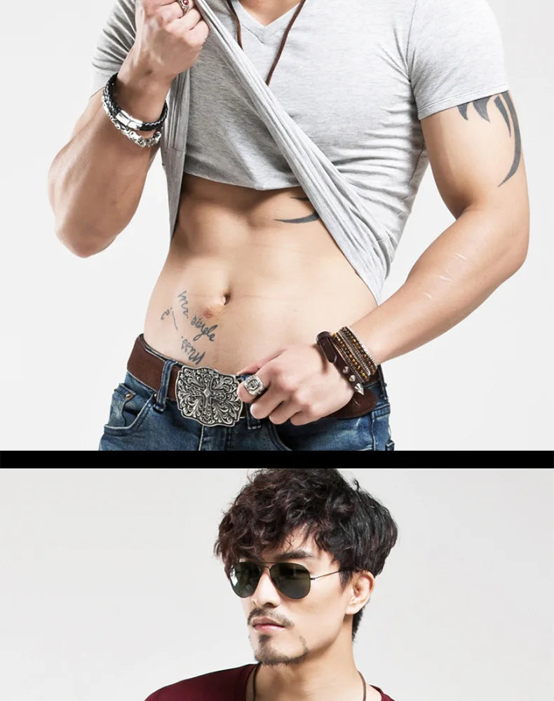 2025 Brand New Men's T-Shirt V-neck Short Sleeve