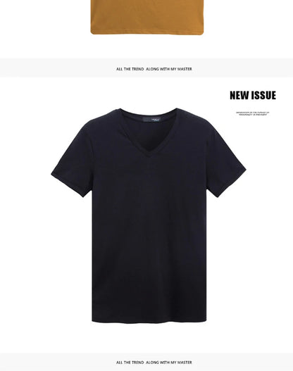 2025 Brand New Men's T-Shirt V-neck Short Sleeve