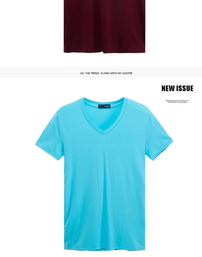 2025 Brand New Men's T-Shirt V-neck Short Sleeve