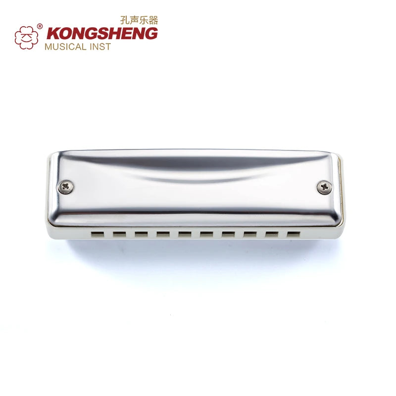 KONGSHENG 10-Hole Diatonic Harmonica for Blues, Folk & Beginner Music