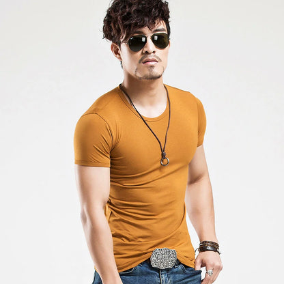 2026 MRMT Men’s V-Neck Fitness T-Shirt for Breathable Comfort and Fitted Style