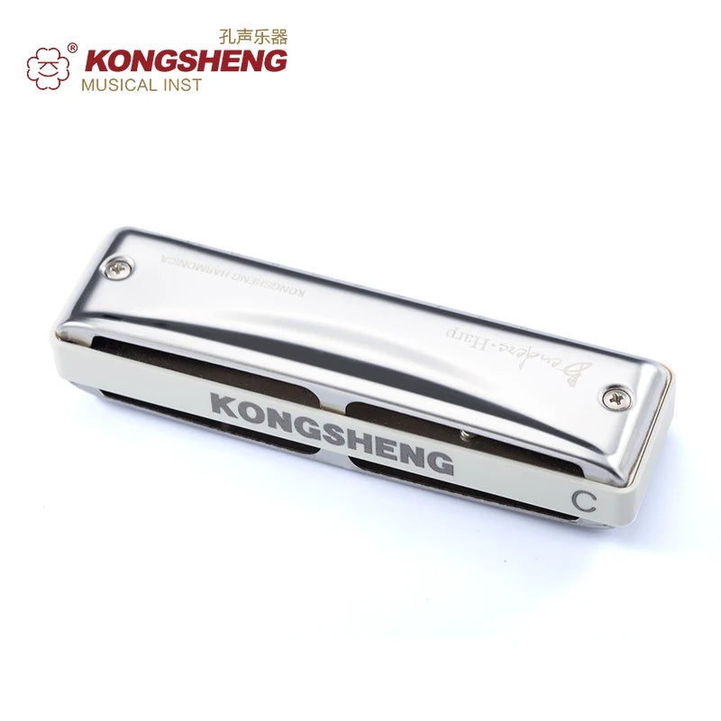 KONGSHENG 10-Hole Diatonic Harmonica for Blues, Folk & Beginner Music