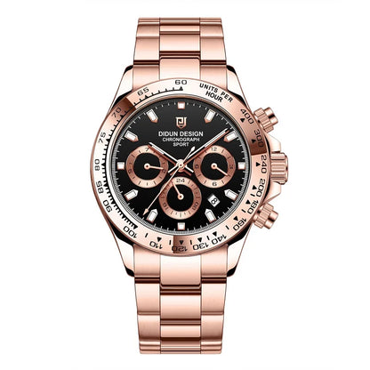 DIDUN Men’s Automatic Sports Watch – Ceramic Bezel Mechanical Luxury Style Chronograph