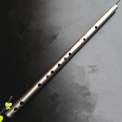 Titanium Chinese Dizi Flute – Professional Transverse Bamboo-Style Metal Flute (C/D/E/F/G Keys)