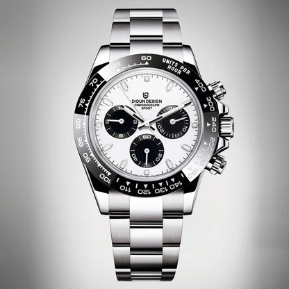 DIDUN Men’s Automatic Sports Watch – Ceramic Bezel Mechanical Luxury Style Chronograph