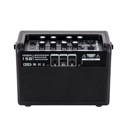 Coolmusic Unique-15G Compact 15W Guitar Practice Amplifier for Home & Everyday Playing