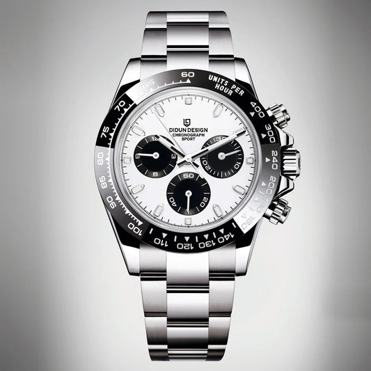 DIDUN Men’s Automatic Sports Watch – Ceramic Bezel Mechanical Luxury Style Chronograph