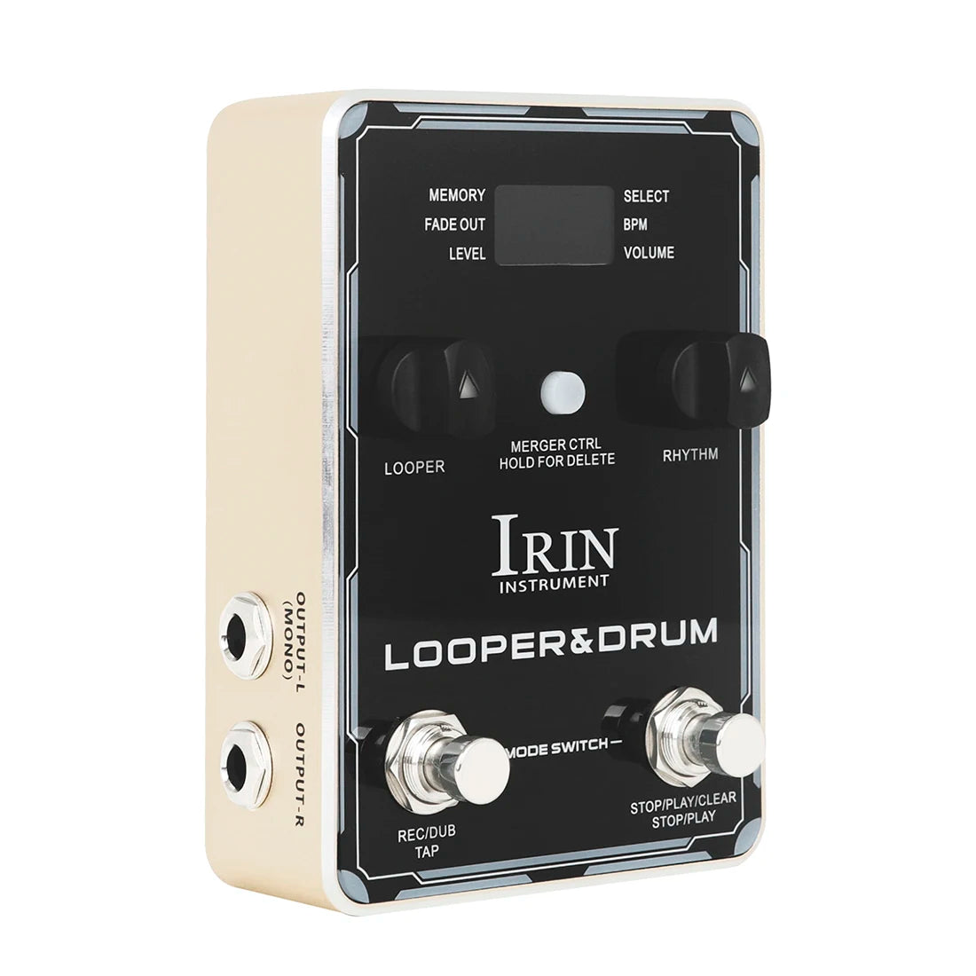 IRIN XS-04 Rose Gold Advanced Guitar Looper Pedal with Drum Machine & Memory for Songwriting and Practice