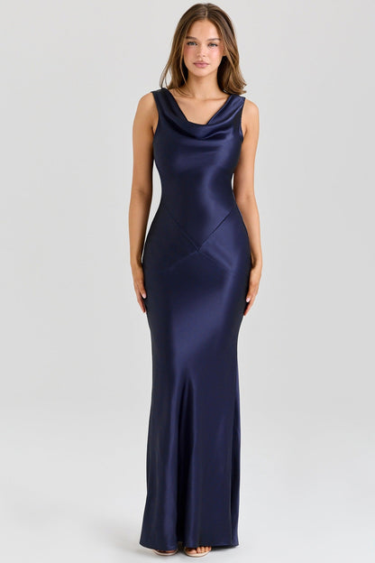 Off-Shoulder Fitted Chiffon Dress for Elegant & Romantic Occasions by BYMANYC New York.