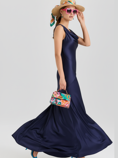 Off-Shoulder Fitted Chiffon Dress for Elegant & Romantic Occasions by BYMANYC New York.
