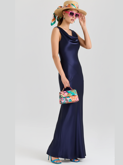 Off-Shoulder Fitted Chiffon Dress for Elegant & Romantic Occasions by BYMANYC New York.