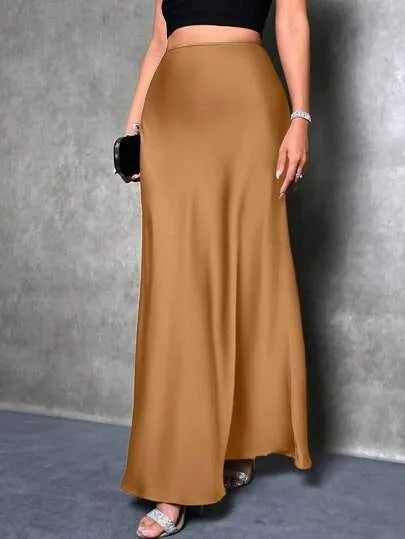 Dian Women’s Satin Maxi Skirt for Effortless Everyday Elegance