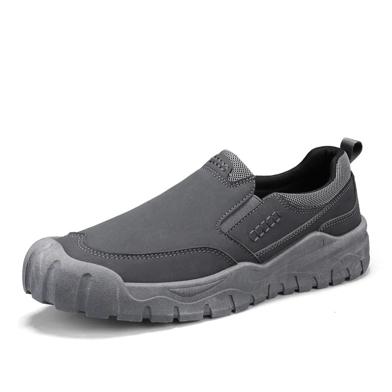 Men’s Slip-On Outdoor Sneakers – Lightweight Everyday Walking & Casual Work Shoes