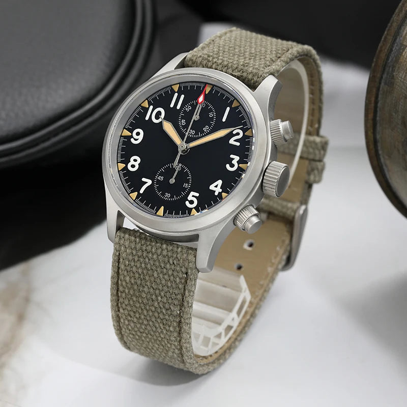 Militado VK61 VK67 Military Chronograph Watch for Men – Rugged Stainless Steel Sports Watch