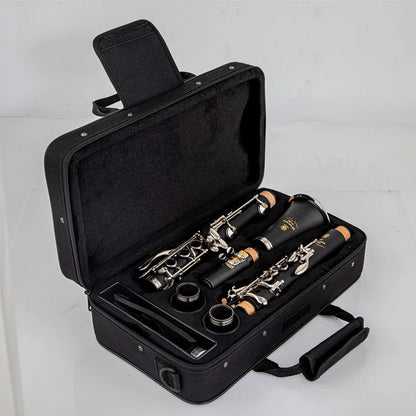 Japanese 17-Key B♭ Clarinet – Bakelite Body Woodwind Instrument for Students & Beginners