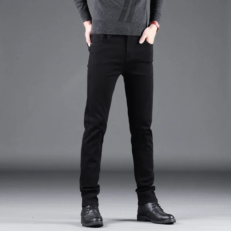 Men’s Slim-Fit Black Stretch Denim Jeans