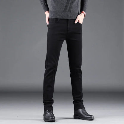 Men’s Slim-Fit Black Stretch Denim Jeans
