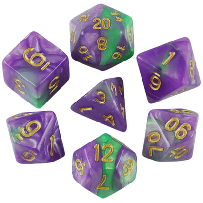 7pcs Polyhedral RPG Game Dice with Bag