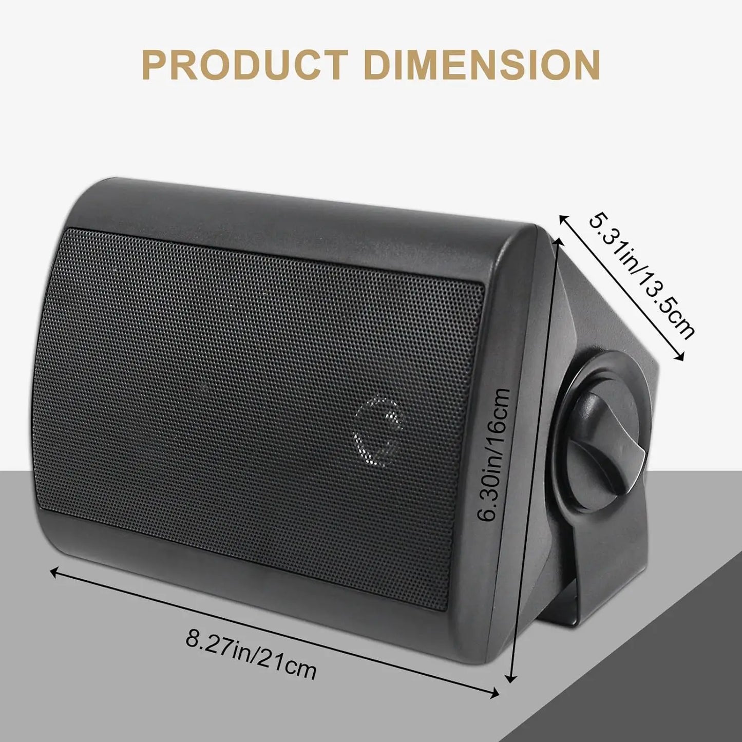 Herdio 4'' Passive Indoor/Outdoor Speakers With 200W