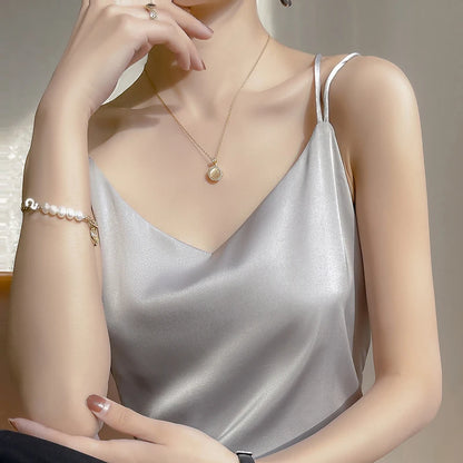 Women’s Silk V-Neck Camisole for Soft, Lightweight Luxury