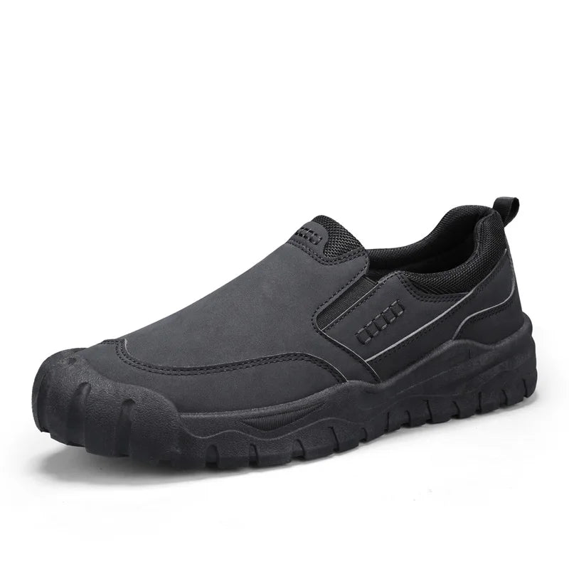 Men’s Slip-On Outdoor Sneakers – Lightweight Everyday Walking & Casual Work Shoes