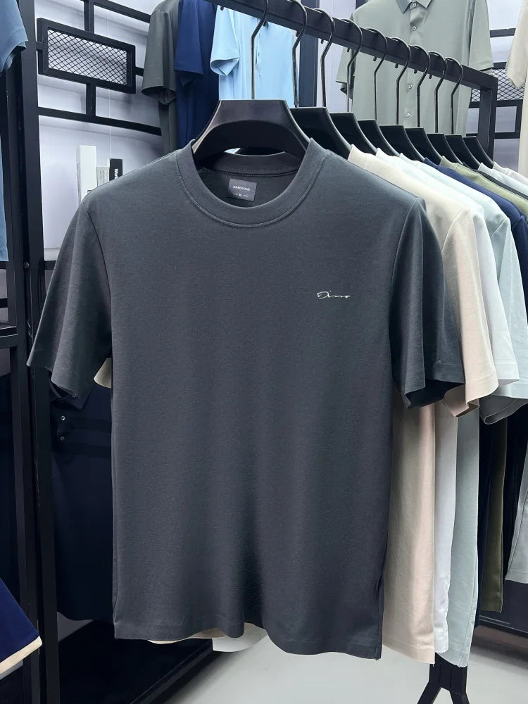 Men’s Ice Silk Cotton T-Shirt for Breathable Summer Comfort