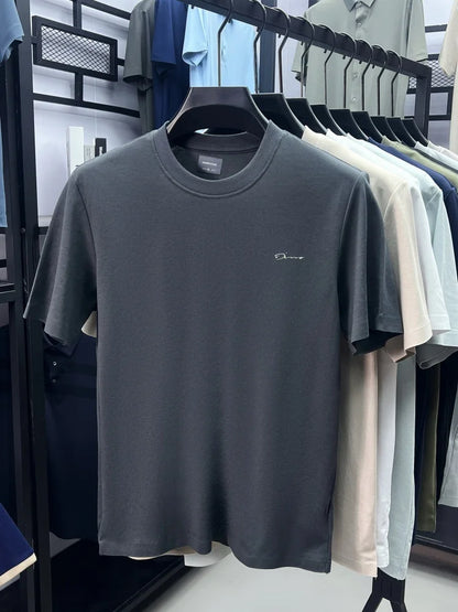 Men’s Ice Silk Cotton T-Shirt for Breathable Summer Comfort