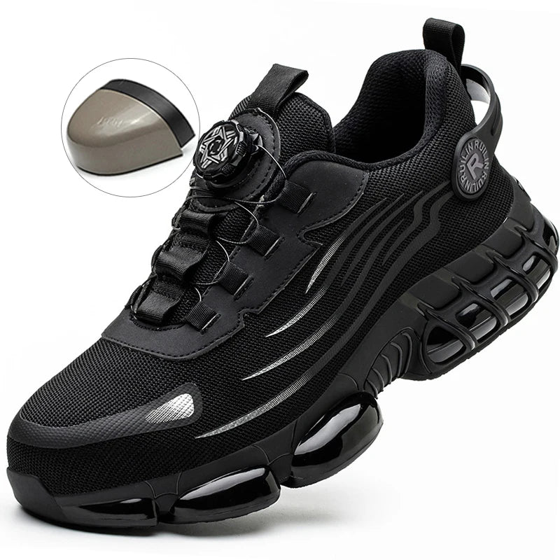 LEOSOXS Lightweight Safety Work Shoes – Steel Toe Industrial Sneakers